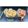 Image 1 : ARAGONITE SPHERE FORMATION LISTED RETAIL $680 & 3.6" HONEY CALCITE FORMATION LISTED RETAIL $680