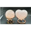Image 1 : 2.7" ROSE QUARTZ HEART LISTED RETAIL $480 & 51MM ROSE QUARTZ SPHERE LISTED RETAIL $300