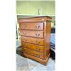 Image 4 : 3-PC BEDROOM SUITE INCLUDING; QUEEN SIZE SLEIGH BED WITH MATTRESS & BOX SPRING, HIGHBOY DRESSER &