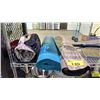 Image 2 : SHELF OF ASSORTED ITEMS INCLUDING; YOGA MATS, INFLATABLE AIRBED, BUG ZAPPER & MORE