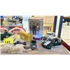 Image 2 : SHELF OF ASSORTED ITEMS INCLUDING; MODEL CARS, PELT, DRUM & MORE