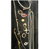 Image 4 : ASSORTED JEWELRY EARRINGS, CHAINS, RINGS & BRACELET