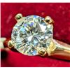 Image 3 : 10K YELLOW GOLD 1.48G MOISSANITE 0.5CT   RING (~SIZE 6)