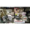 Image 1 : SHELF OF ASSORTED ITEMS, INCLUDING: PANS, GRILLS, KETTLES, & MORE *MAY BE MISSING PRICES/ UNKNOWN
