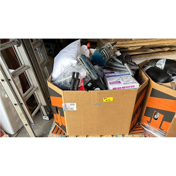 GAYLORD OF ASSORTED ITEMS, INCLUDING: WATER-PICKS VACUUM PARTS, LED CEILING LIGHTS, & MORE