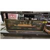 Image 2 : TITANIC MODEL & INFORMATION IN SHADOWBOX, TITANIC BELL & TITANIC RESCUE RING MIRROR
