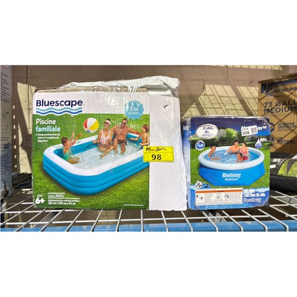 BLUESCAPE FAMILY POOL & BESTWAY HYDRIUM 8' POOL