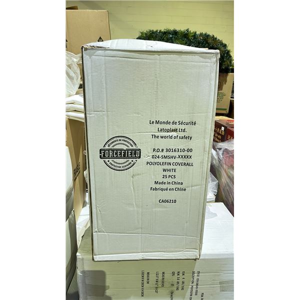 BOX OF POLYOLEFIN COVERALLS 5XL