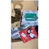 Image 2 : BOX OF ASSORTED ITEMS INCLUDING; AUTO HEATER FAN, WMK HAIR GROWTH SERUM, EMS FOOT MASSAGER AND MORE