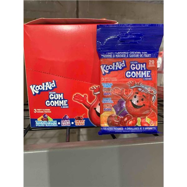 CASE LOT - Kool-Aid Chewing Gum 20pcs per Pack x 10
