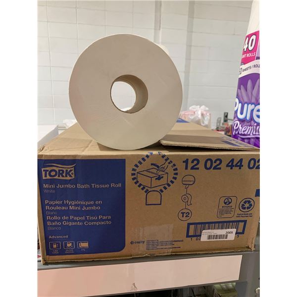 CASE LOT - Tork Mini Jumbo Bath Tissue Roll White 11 Rolls