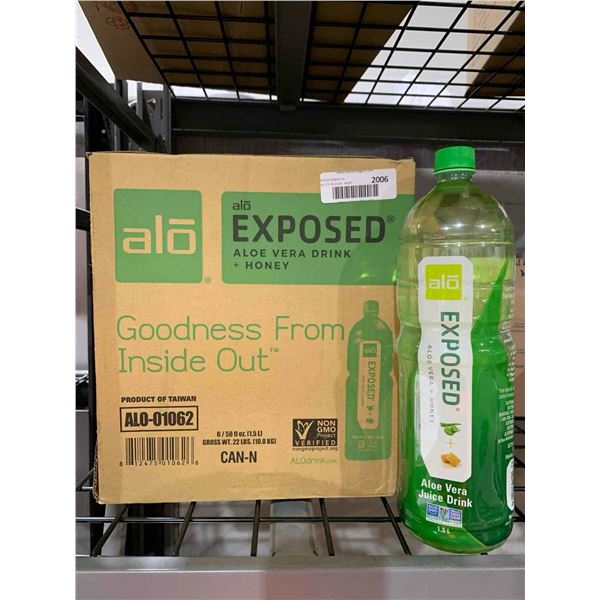 CASE LOT - Alo Exposed Aloe Vera Drink + Honey 6 x 1.5L