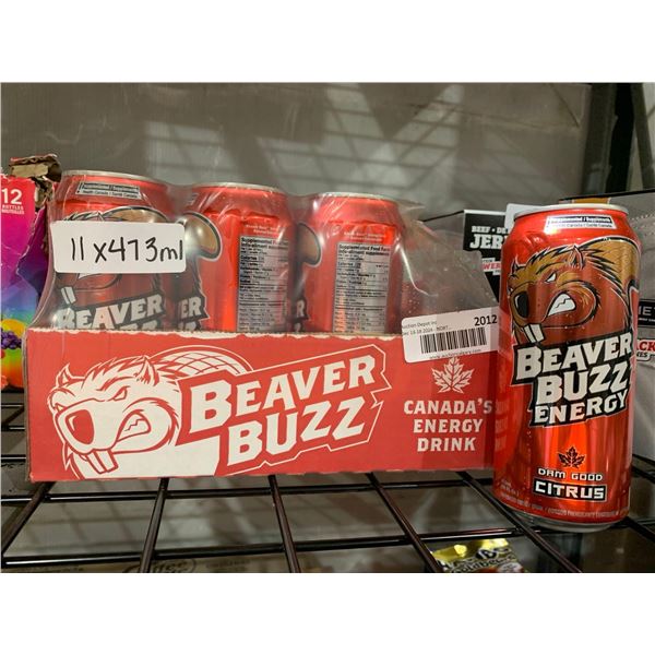 CASE LOT - Beaver Buzz Canada's Energy Drink Citrus 11 x 473ml