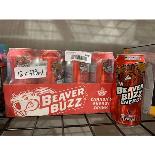 CASE LOT - Beaver Buzz Canada's Energy Drink Citrus 12 x 473ml