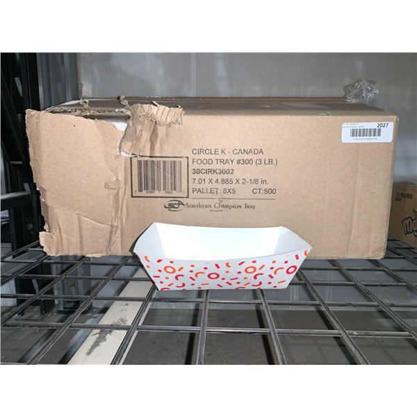 CASE LOT - Circle K Food Trays 7.01 x 4.885 x 2 1/8"  Count 500