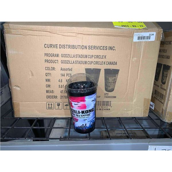 CASE LOT - Circle K Godzilla Stadium Cups 144pcs
