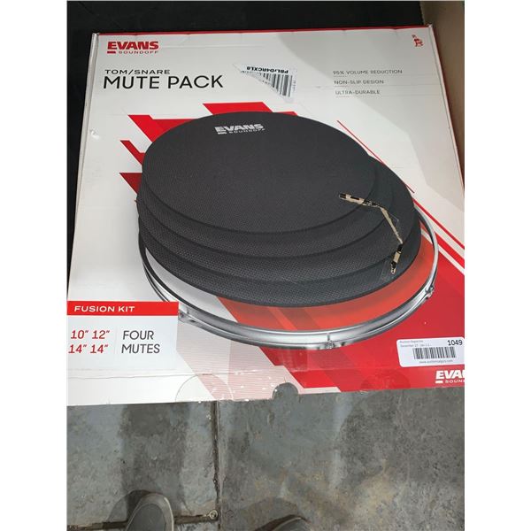 Evans  Tom/Snare Mute Pack Fusion Kit 10in, 12in, 14in x 2-four mutes