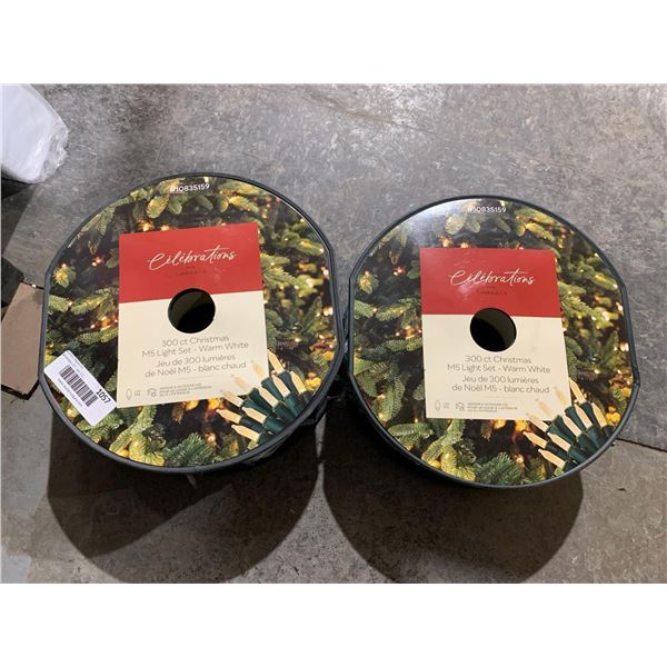 Celebrations Christmas M5 LED Light Set-Warm White (2 x 300ct)