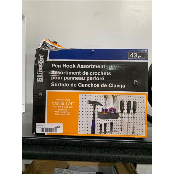 Stinson Peg Hook Assortment 43pc
