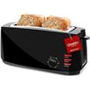 Image 1 : Elite Gourmet ECT4829B Maxi-Matic 4 Slice Long Slot Toaster 6 Toast Settings, Defrost, Reheat, Cance