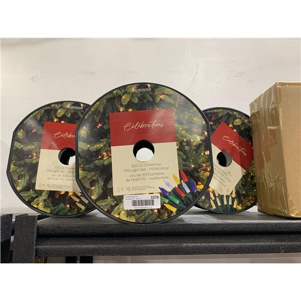 Celebrations Christmas M5 LED Light Set-Multicolour and Pure White (3 x 300ct)