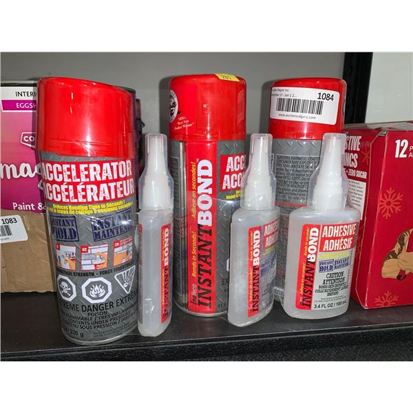 Accelerator Instant Hold Adhesive Spray (3 x 330g) Instant Bond Adheisve Agent (3 x 100ml)