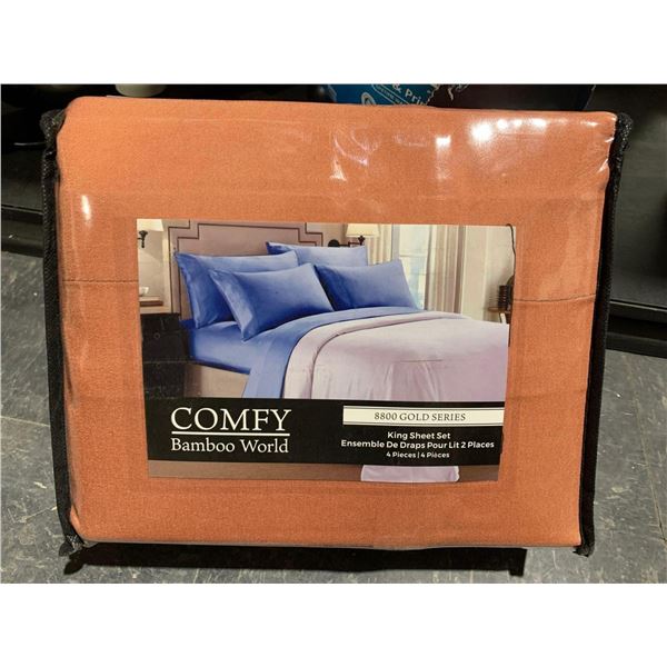 Comfy Bamboo Wrld 8800 Gold Series King Sheet set 4pcs