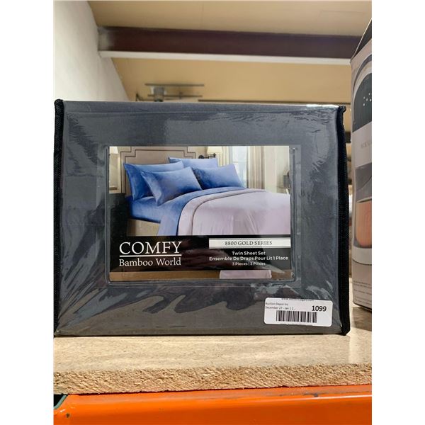 Comfy Bamboo World 8800 Gold Series Twin Sheet Set 3pcs