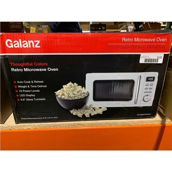Galanz Retro Microwave Oven Retro Microwave Oven 700w, milkshake white, 0.7Cu Ft Capacity