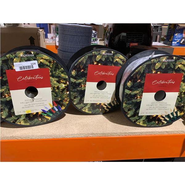 Celebrations Christmas M5 LED Light Set-Warm White and Multicoloured (3 x 300ct)