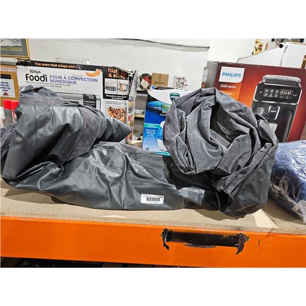 Gray Inflatable Camping Mattress - Queen Size