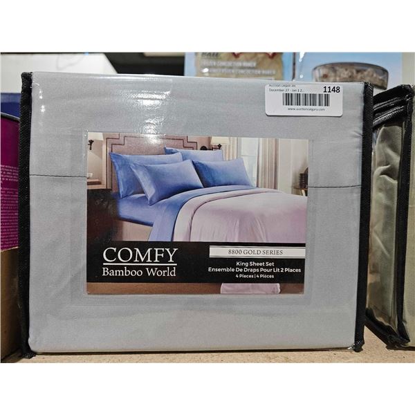 Comfy Bamboo World 8800 Gold Series King Sheet Set 4pcs