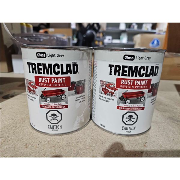 Tremclad Rust Paint Revive & Protect-Gloss Light Grey (2 x 946ml)