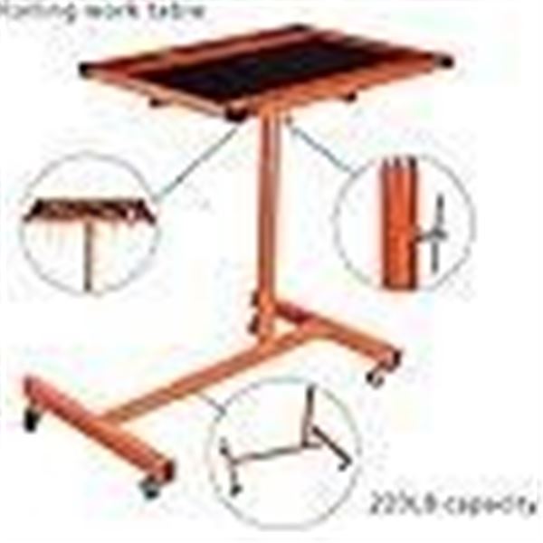 Aain A052 Mechanics Rolling Work Table, Adjustable Mobile Tray Table for Shop, Garage, DIY. Tool Tra
