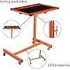 Image 1 : Aain A052 Mechanics Rolling Work Table, Adjustable Mobile Tray Table for Shop, Garage, DIY. Tool Tra