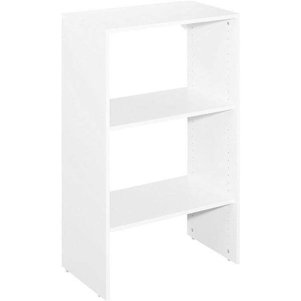 ClosetMaid SuiteSymphony Wood Shelf Unit, 2 Shelves, Adjustable For Storage, Closet, Clothes, Shoes,