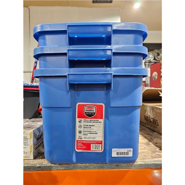 Rubbermaid Roughneck 53L Storage Containers (3ct)