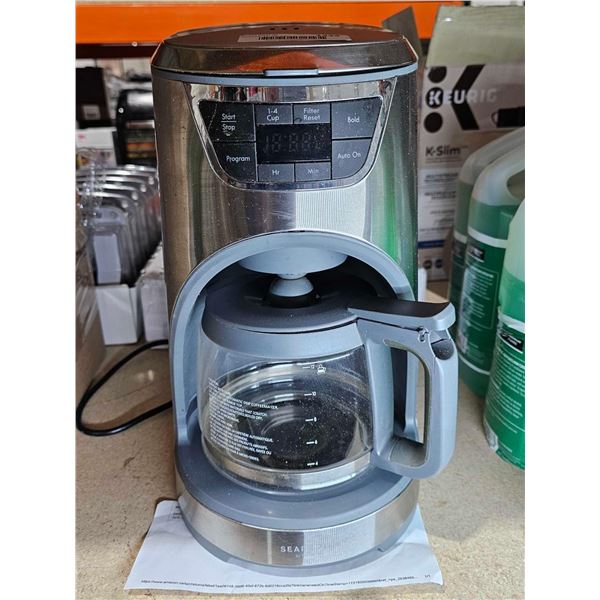 Sears Pro by Kenmore Elite Coffee Maker-12 cup, stainless steel, aroma control, removeable water tan