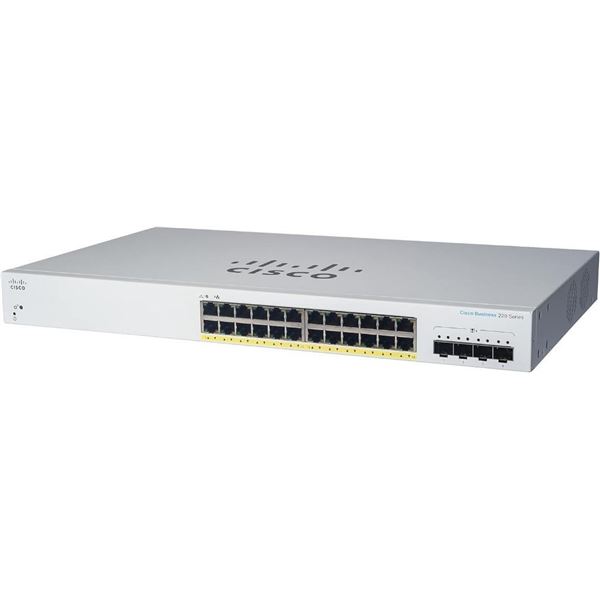 Cisco Business CBS220-24P-4G Smart Switch | 24 Port GE | PoE | 4x1G SFP | 3-Year Limited Hardware Wa
