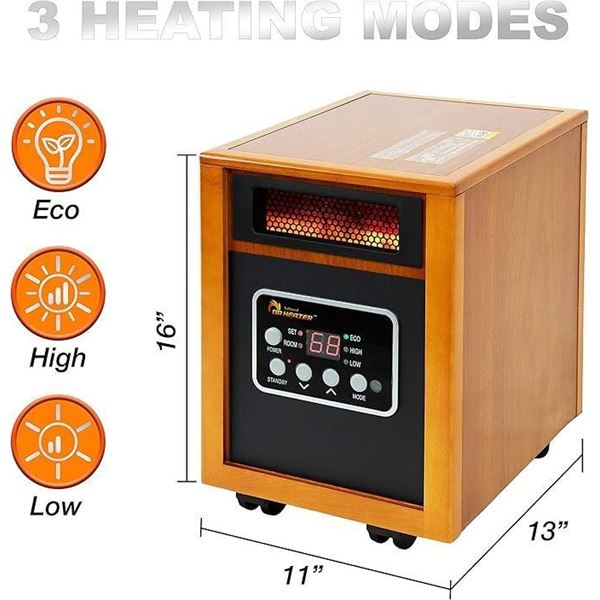 Dr Infrared Heater Portable Space Heater, 1500-Watt