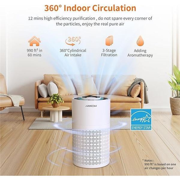 Airromi Hepa Filter Air Purifier Model A2001