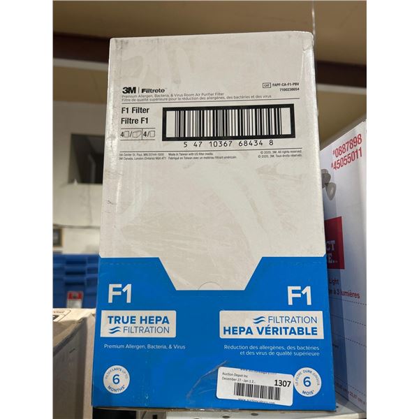 F1 True Hepa Filtration (lasts 6mths) premium allergen, bacteria, 7 virus room air purifier filter
