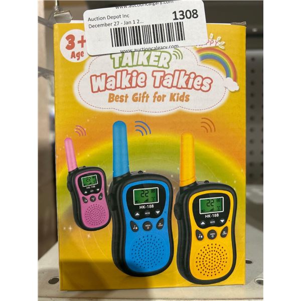 Talker Walkie Talkies 3pk Kids Set, 3mile range, 99 privacy codes, hands free mode and more!