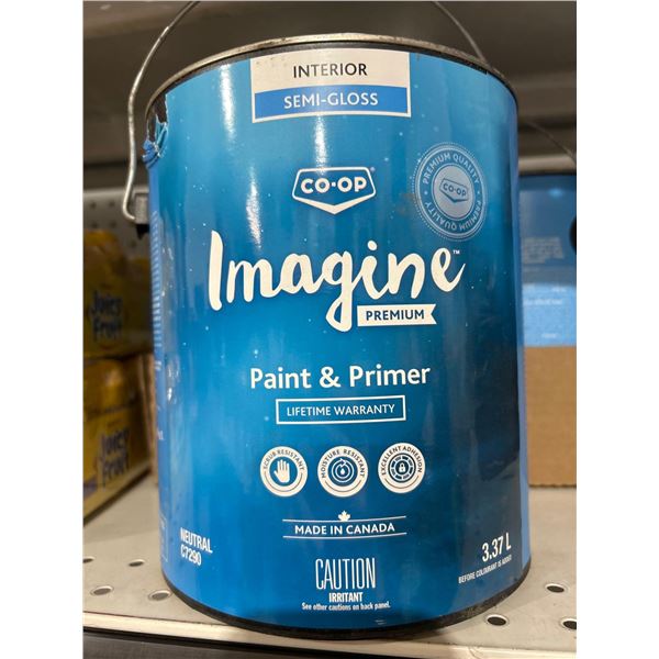 Coop Imagine Interior Semi-Gloss Paint & Primer 2x3.78LPremium