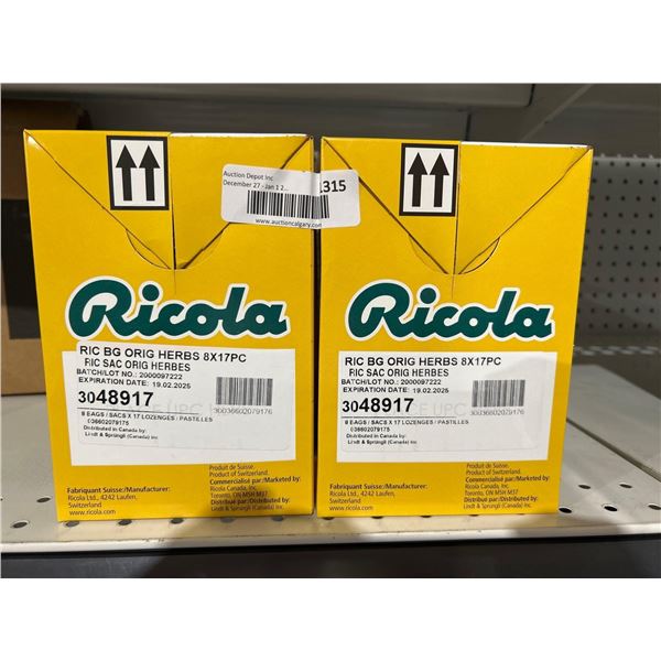 Ricola Original Herbs Lozenges (2 x 8 x 17pc)