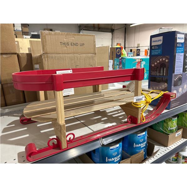 Wooden and Plastic Pull Sled