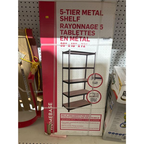 5-Tier Metal Shelf (36in x 18in x 72in)