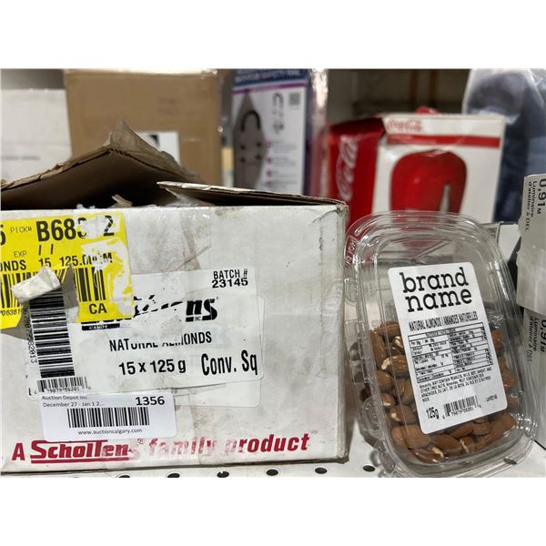 Brand Name Natural Almonds (15 x 125g)