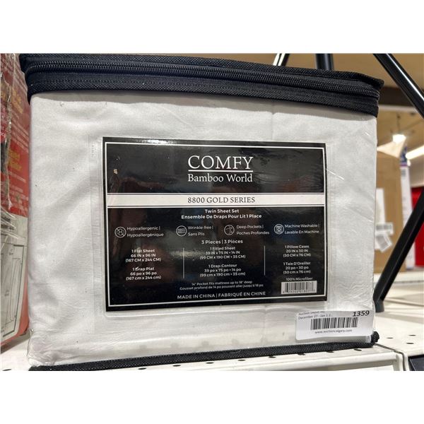 Comfy Bamboo World 8800 Gold Series Twin Sheet Set