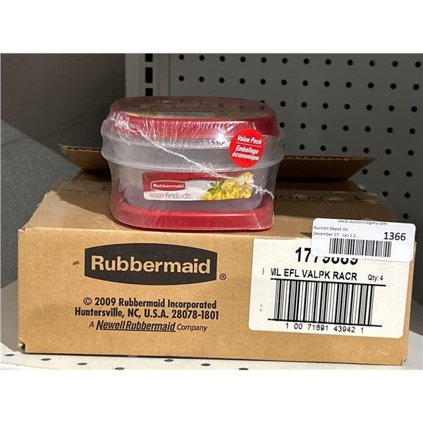 Rubbermaid 1.25 Cup containers and Lids (4 x 2)